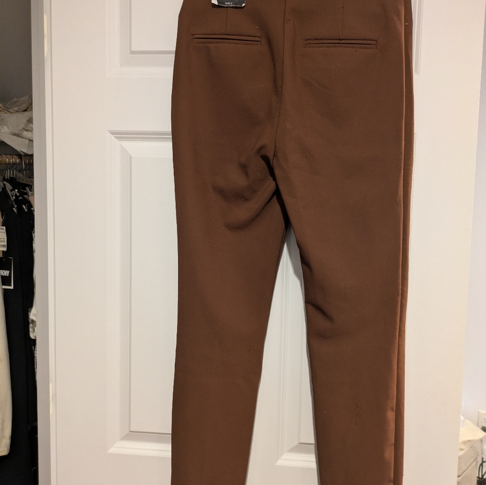 Rachel Zoe Pull On Slim Pants Copper Brown 6 - Picture 3 of 9